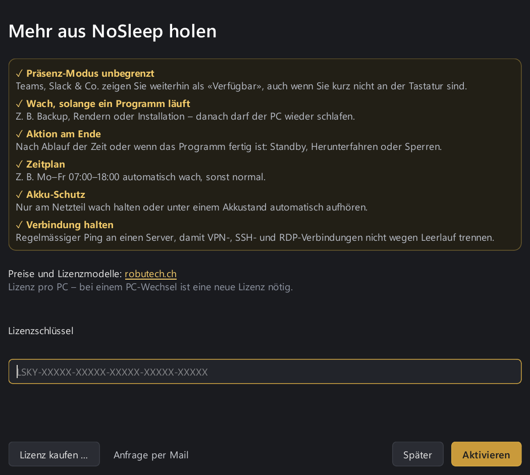 Unlock Pro with a licence key